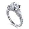 14K White Gold Diamond Engagement Ring - 0.98 ct