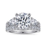 14K White Gold Diamond Engagement Ring - 0.98 ct