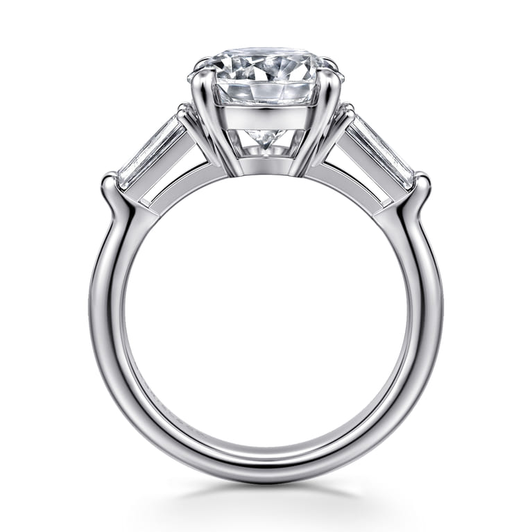 Belma - 14K White Gold Round Diamond Channel Set Engagement Ring - 0.5 ct - Shot 2