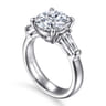 Belma - 14K White Gold Round Diamond Channel Set Engagement Ring - 0.5 ct