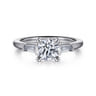 Acacia - 14K White Gold Round Three Stone Diamond Engagement Ring - 0.3 ct