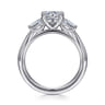 Acacia - 14K White Gold Round Three Stone Diamond Engagement Ring - 0.3 ct