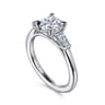 Acacia - 14K White Gold Round Three Stone Diamond Engagement Ring - 0.3 ct