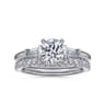 Acacia - 14K White Gold Round Three Stone Diamond Engagement Ring - 0.3 ct