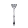Acacia - 14K White Gold Round Three Stone Diamond Engagement Ring - 0.3 ct