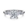 Acacia - 14K White Gold Round Three Stone Diamond Engagement Ring - 0.3 ct