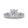 Acacia - 14K White Gold Round Three Stone Diamond Engagement Ring - 0.3 ct