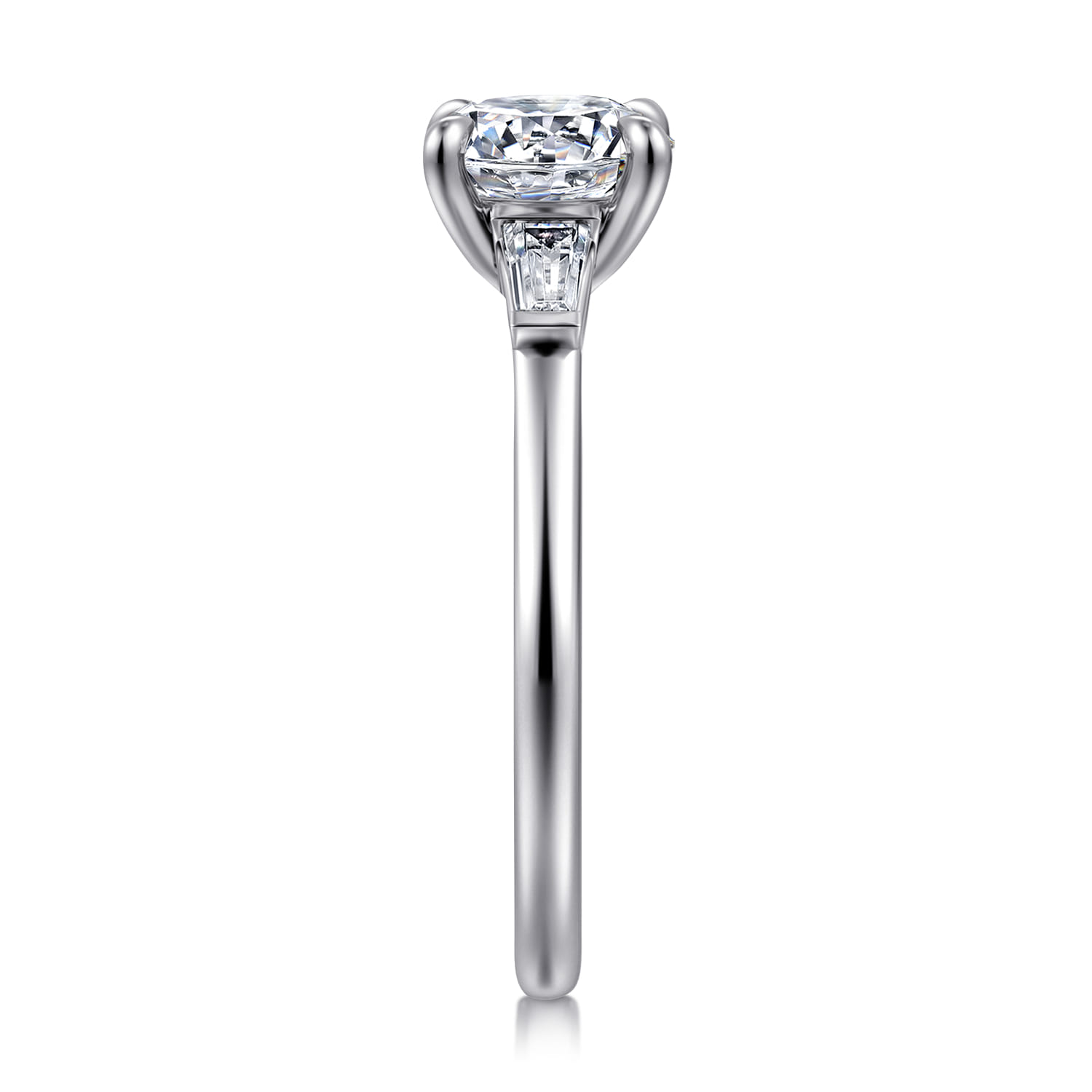 Acacia - 14K White Gold Round Three Stone Diamond Engagement Ring - 0.3 ct - Shot 5