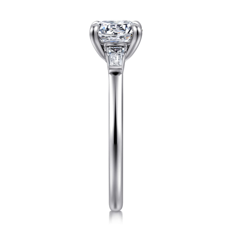 Acacia - 14K White Gold Round Three Stone Diamond Engagement Ring - 0.3 ct - Shot 5