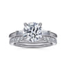 Acacia - 14K White Gold Round Three Stone Diamond Engagement Ring - 0.3 ct