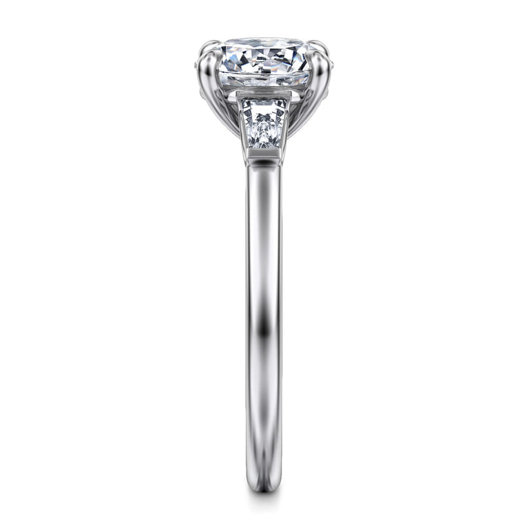 Acacia - 14K White Gold Round Three Stone Diamond Engagement Ring - 0.3 ct - Shot 5