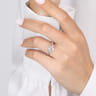 Acacia - 14K White Gold Round Three Stone Diamond Engagement Ring - 0.3 ct