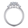 Adeline - 14K White Gold Round Three Stone Diamond Engagement Ring - 0.35 ct