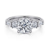 Darmie - 14K White Gold Round Five Stone Diamond Engagement Ring - 0.6 ct
