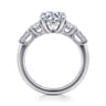 Darmie - 14K White Gold Round Five Stone Diamond Engagement Ring - 0.6 ct