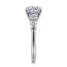 Darmie - 14K White Gold Round Five Stone Diamond Engagement Ring - 0.6 ct