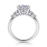 Wave - 14K White Gold Round Diamond Engagement Ring - 0.45 ct
