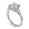Wave - 14K White Gold Round Diamond Engagement Ring - 0.45 ct