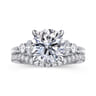 Wave - 14K White Gold Round Diamond Engagement Ring - 0.45 ct