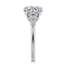 Wave - 14K White Gold Round Diamond Engagement Ring - 0.45 ct