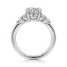 Wave - 14K White Gold Round Diamond Engagement Ring - 0.42 ct