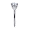 Wave - 14K White Gold Round Diamond Engagement Ring - 0.42 ct