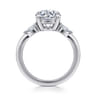 Dela - 14K White Gold Round Three Stone Diamond Engagement Ring - 0.17 ct