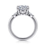 Dela - 14K White Gold Round Three Stone Diamond Engagement Ring - 0.17 ct