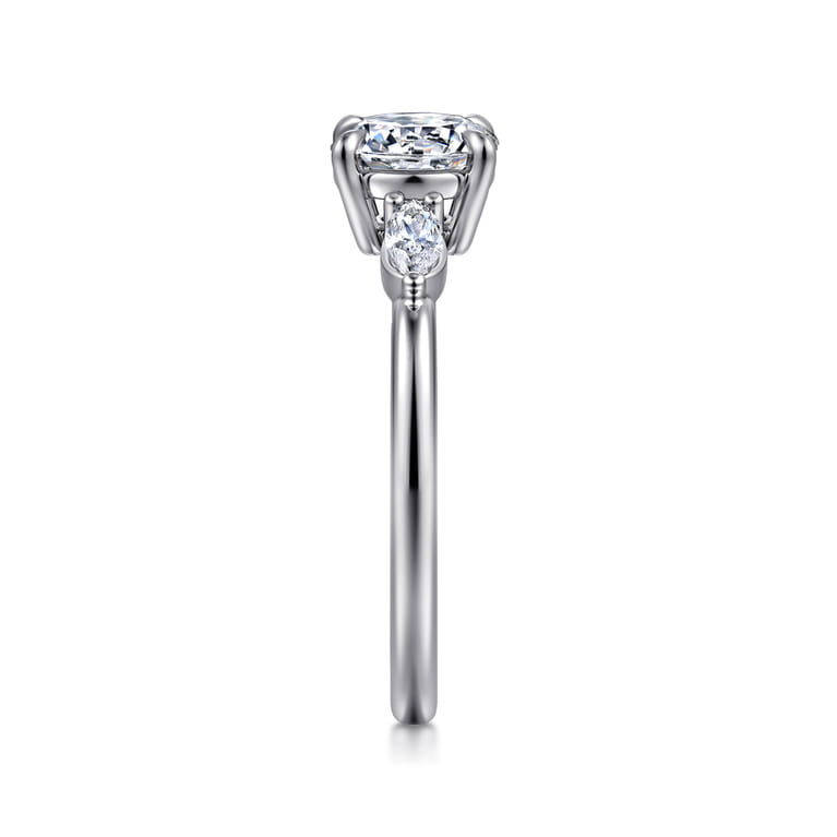 Dela - 14K White Gold Round Three Stone Diamond Engagement Ring - 0.17 ct - Shot 5