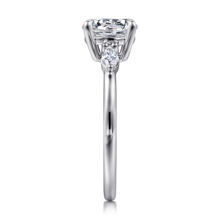 Dela - 14K White Gold Round Three Stone Diamond Engagement Ring - 0.17 ct - Shot 5