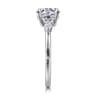 Dela - 14K White Gold Round Three Stone Diamond Engagement Ring - 0.17 ct