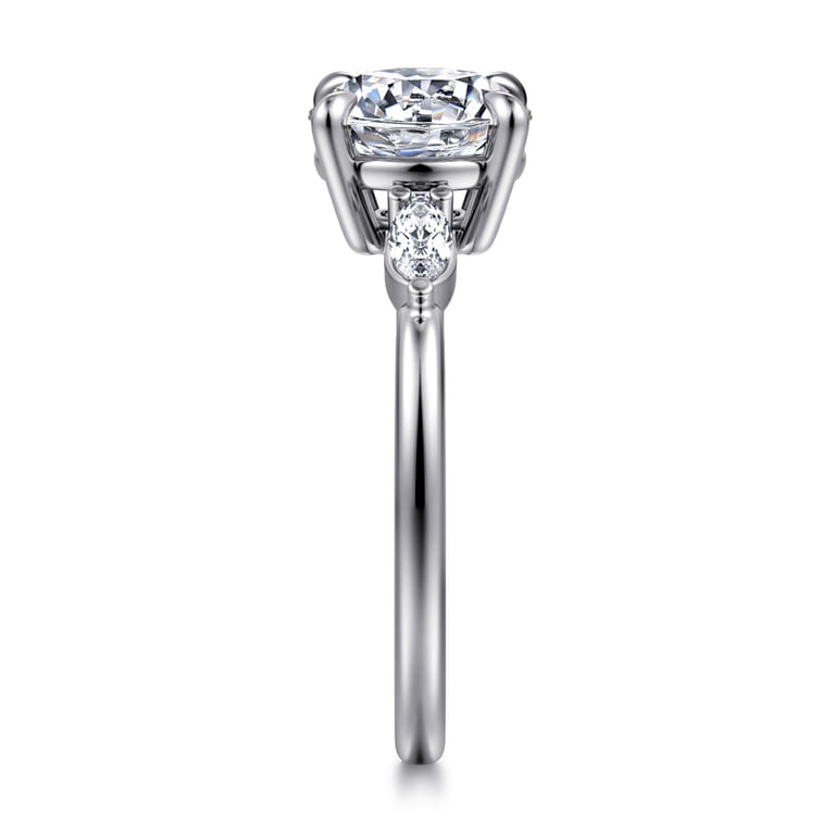 Dela - 14K White Gold Round Three Stone Diamond Engagement Ring - 0.17 ct - Shot 4