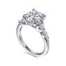 Cian - 14K White Gold Round Five Stone Diamond Engagement Ring - 0.34 ct