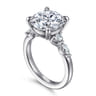 Cian - 14K White Gold Round Five Stone Diamond Engagement Ring - 0.3 ct