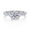 Cian - 14K White Gold Round Five Stone Diamond Engagement Ring - 0.34 ct
