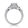 Cian - 14K White Gold Round Five Stone Diamond Engagement Ring - 0.34 ct