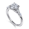 Cian - 14K White Gold Round Five Stone Diamond Engagement Ring - 0.34 ct