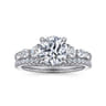 Cian - 14K White Gold Round Five Stone Diamond Engagement Ring - 0.34 ct