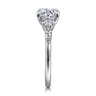Cian - 14K White Gold Round Five Stone Diamond Engagement Ring - 0.34 ct