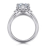 Blaise - 14K White Gold Round Three Stone Diamond Engagement Ring - 0.08 ct
