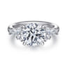 Arielle - 14K White Gold Round Five Stone Diamond Engagement Ring - 0.8 ct