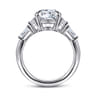 Arielle - 14K White Gold Round Five Stone Diamond Engagement Ring - 0.8 ct