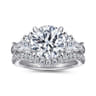 Arielle - 14K White Gold Round Five Stone Diamond Engagement Ring - 0.8 ct