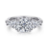 Arielle - 14K White Gold Five Stone Round Diamond Engagement Ring - 0.8 ct