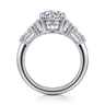 Arielle - 14K White Gold Five Stone Round Diamond Engagement Ring - 0.8 ct