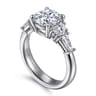 Arielle - 14K White Gold Five Stone Round Diamond Engagement Ring - 0.8 ct