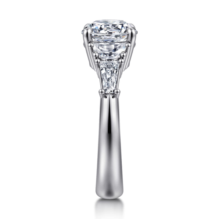 Arielle - 14K White Gold Five Stone Round Diamond Engagement Ring - 0.8 ct - Shot 5