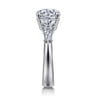 Arielle - 14K White Gold Five Stone Round Diamond Engagement Ring - 0.8 ct
