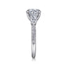 Renay - 14K White Gold Round Three Stone Diamond Engagement Ring - 0.75 ct