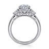 Abbi - 14K White Gold Round Three Stone Diamond Engagement Ring - 0.55 ct